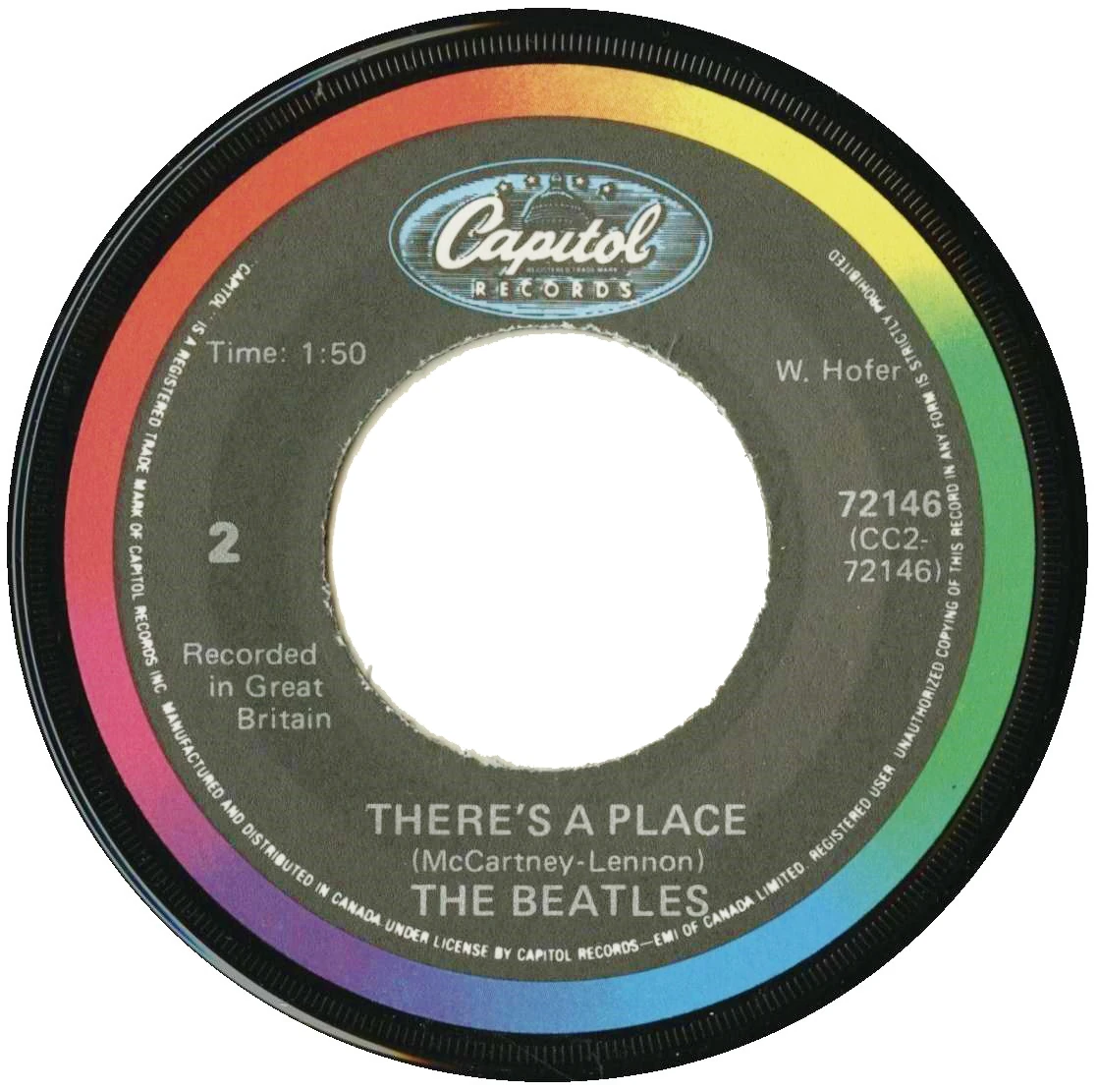 Twist And Shout / There's A Place, 45.72146.12.1