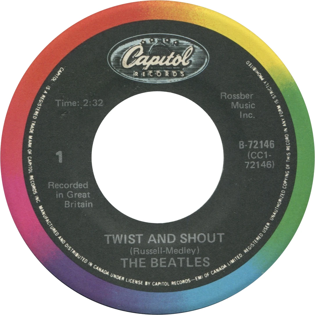 Twist And Shout / There's A Place, 45.72146.13.1