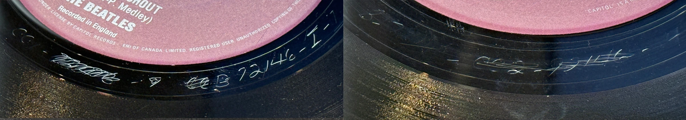 Twist And Shout / There's A Place, 45.72146.15.1, matrix stamp detail