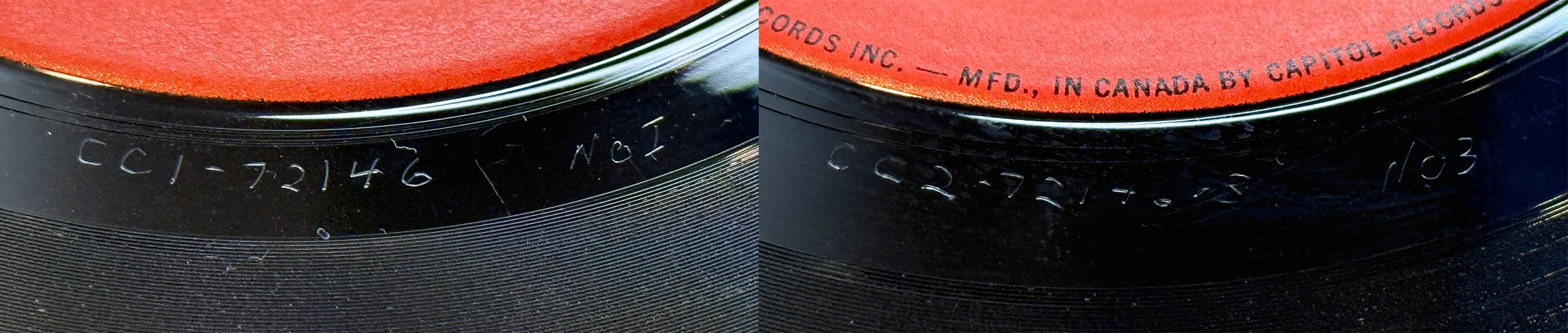 Twist And Shout / There's A Place, 45.72146.5.2, matrix stamp detail