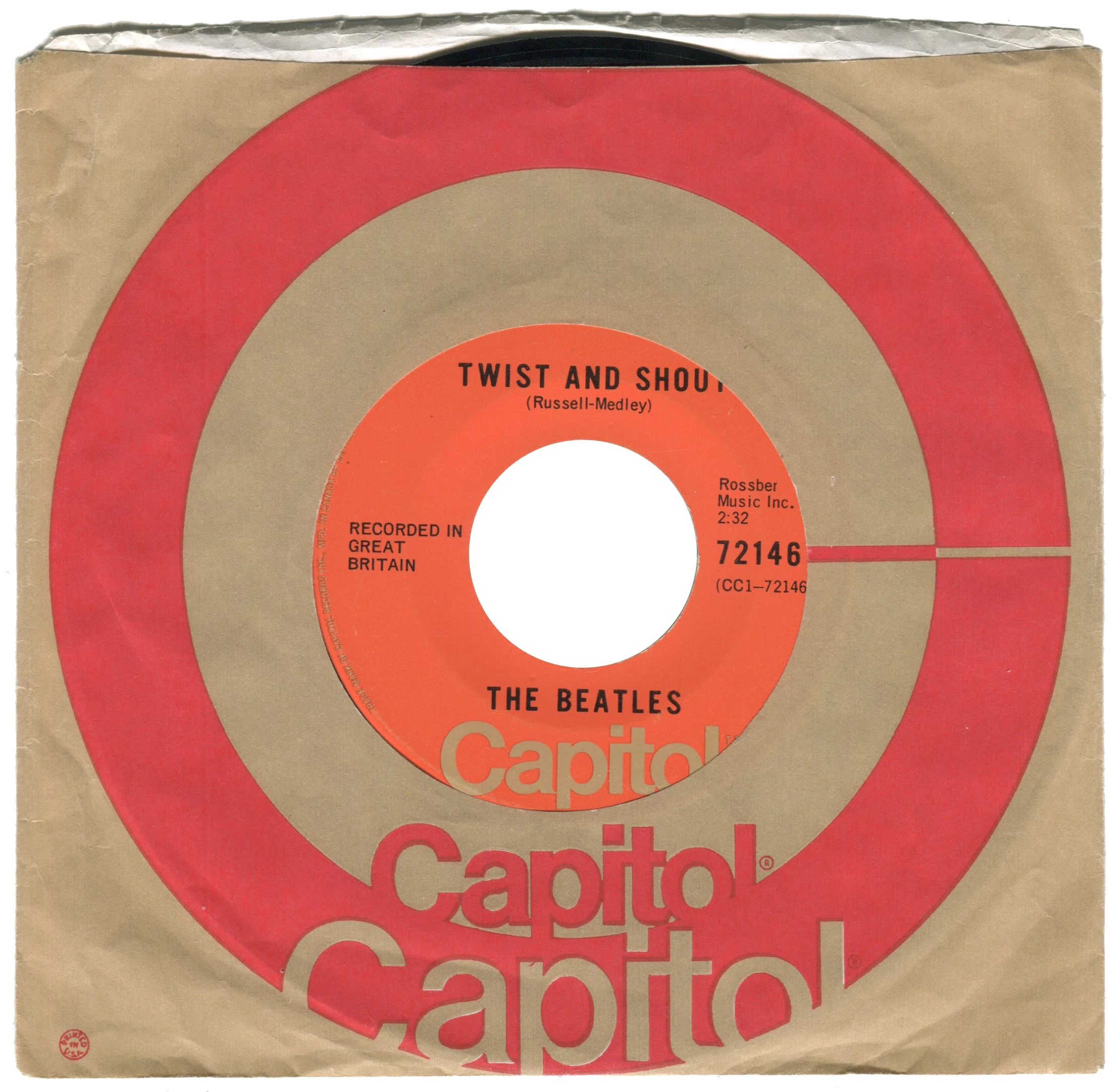 Twist And Shout / There's A Place, 45.72146.6.1