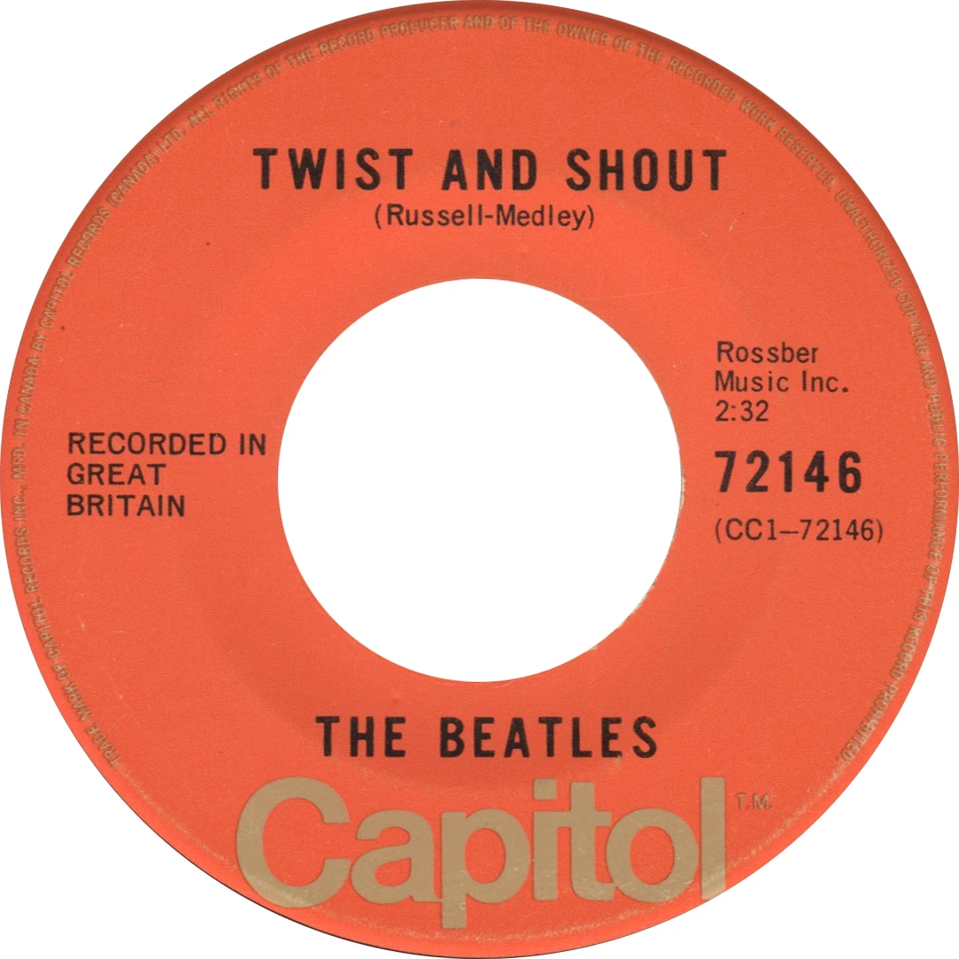 Twist And Shout / There's A Place, 45.72146.6.1