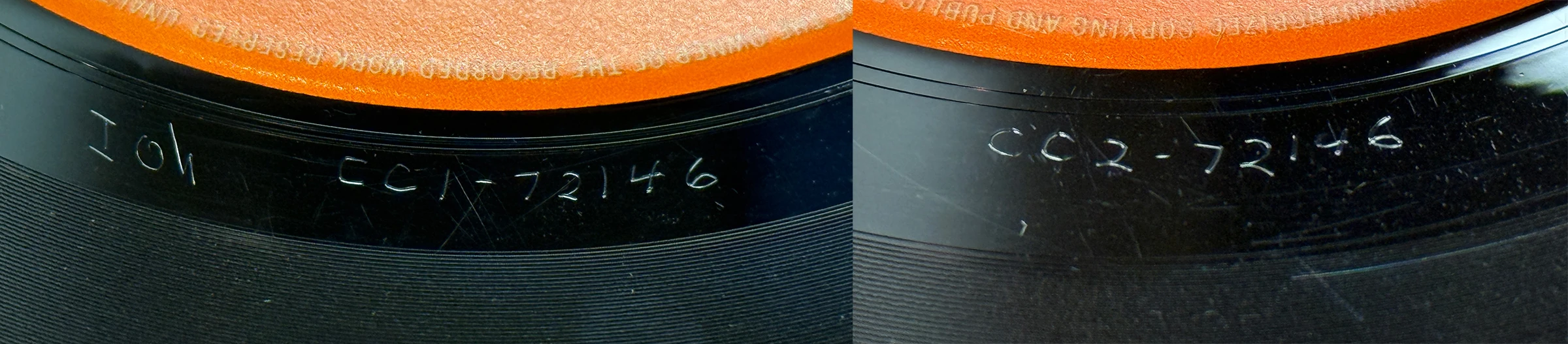 Twist And Shout / There's A Place, 45.72146.6.1, matrix stamp detail